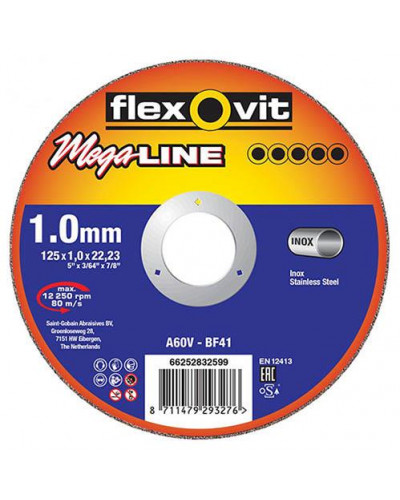 Juego de 25 discos para amoladora angular 125 mm D x 1,00 mm Flexovit